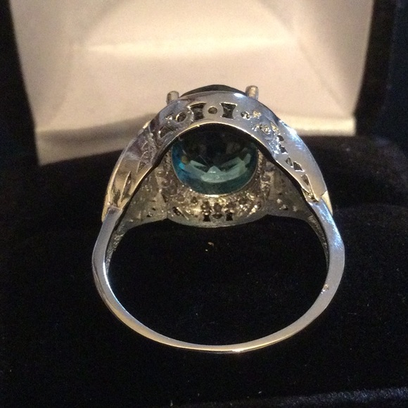 Elegant London Blue Topaz Ring - Picture 5 of 11
